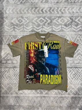 Men's Graphic T-Shirt in Olive Green